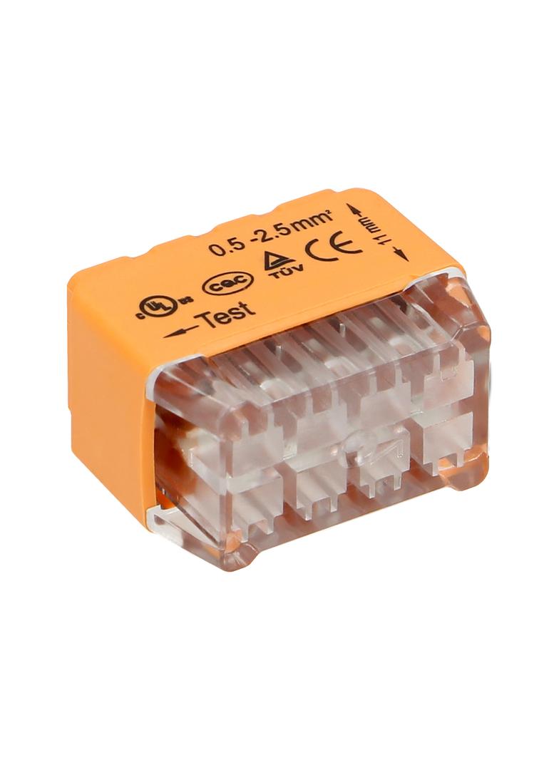 Złączka instalacyjna wciskana 8-przewodowa; Dwurzędowa; Na drut 0,75-2,5mm2; IEC 300V/24A; 10 szt. O