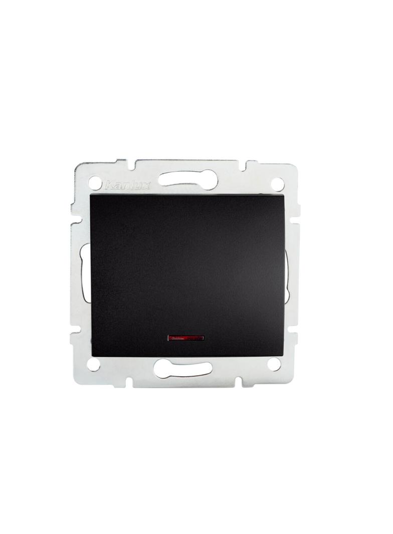 LOGI Łącznik zwierny dzwonek z LED 021080142 czarny mat 33632 KANLUX