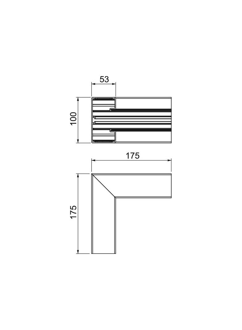 GA-IS53100EL, Naroże wewnętrzne, stałe, Alu