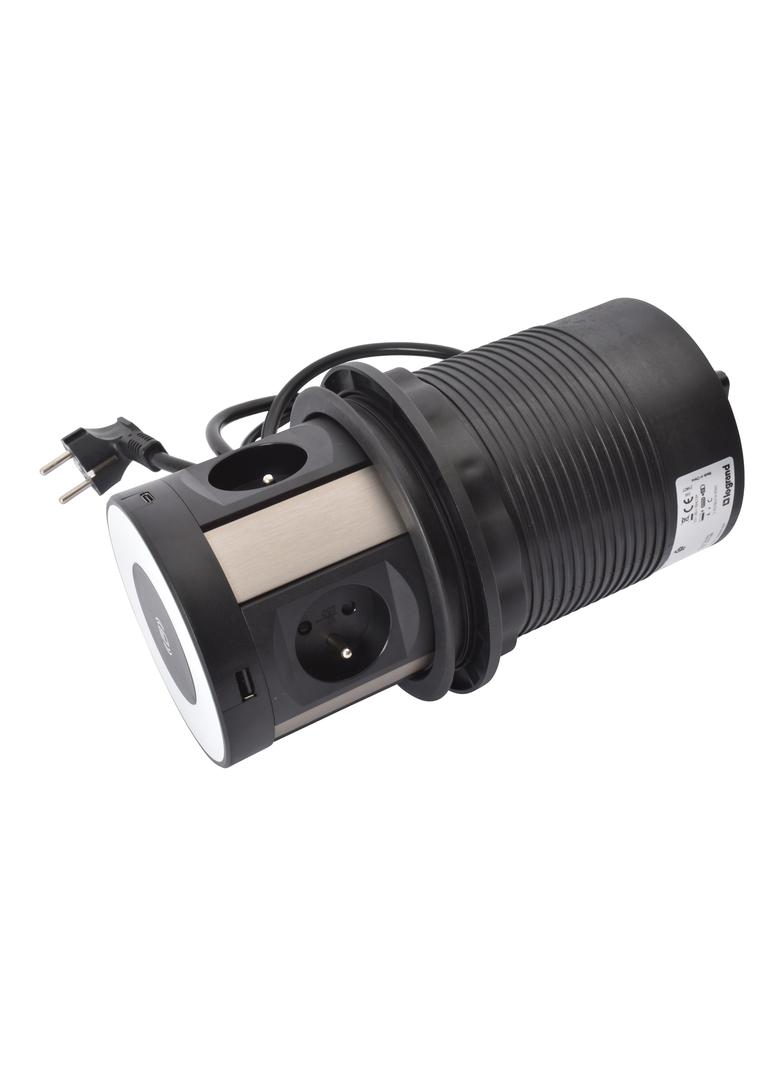 INCARA: TOWER 120 - 4X2P+Z / 2XUSB A / 2XUSB C / ŁADOWARKA INDUKCYJNA - 2,0 M, Legrand