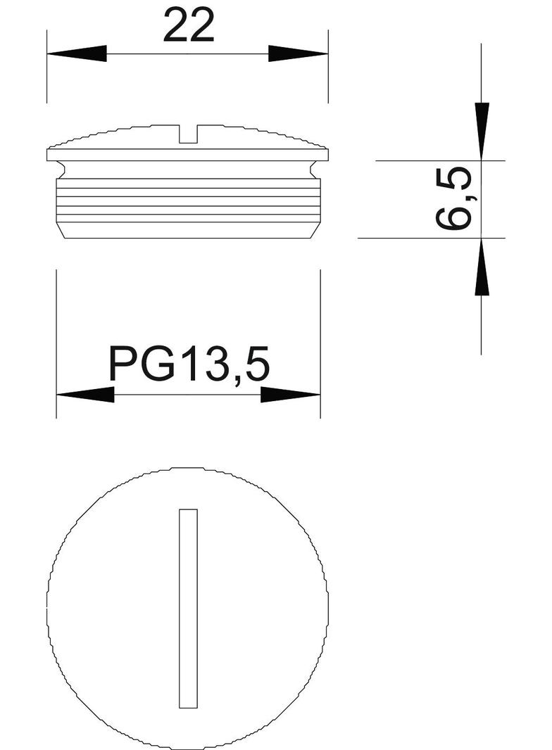 168/MS, ZAŚLEPKA GWINT.PG13,5 MS/NIKL.
