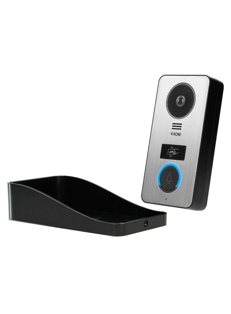 Zestaw wideodomofonowy, bezsłuchawkowy, monitor dotykowy 7" LCD, Wi-Fi + APP na telefon, z gniazdem