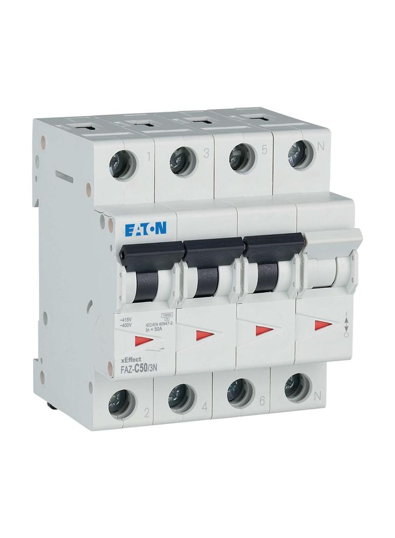 FAZ-C50/3N Wyłącznik nadprądowy 15kA C50A 3P+N 278980 EATON