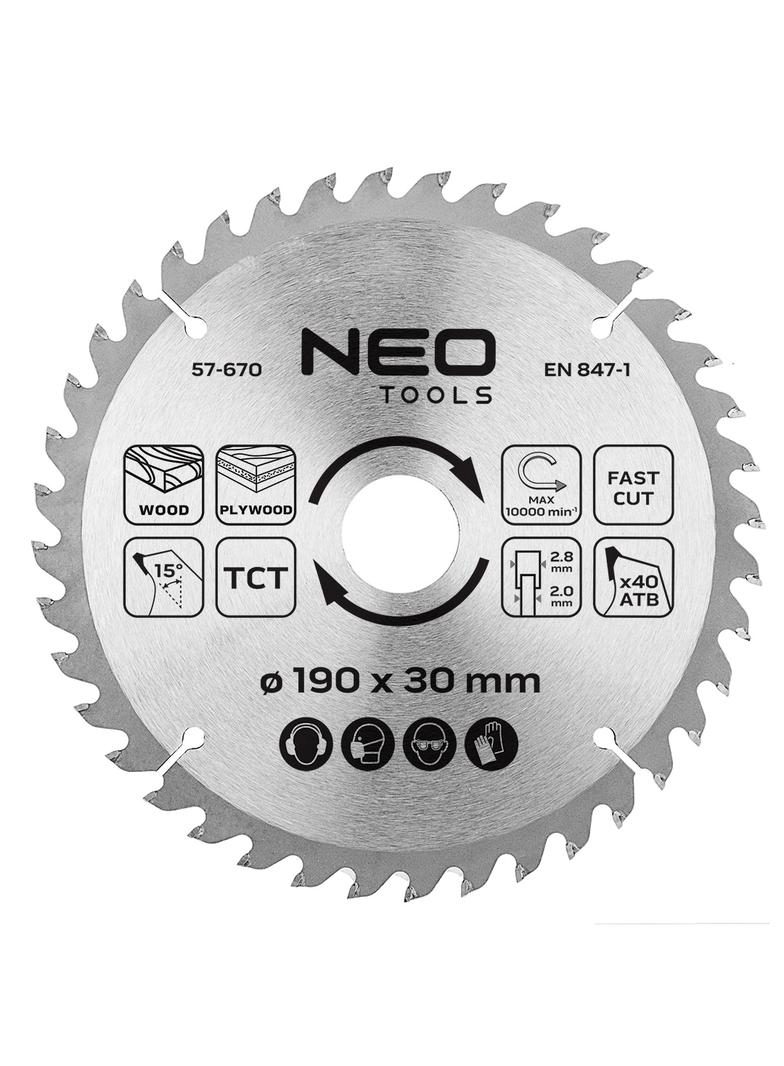 Tarcza do pilarki, widiowa, 190 x 30 mm, 40 zębów