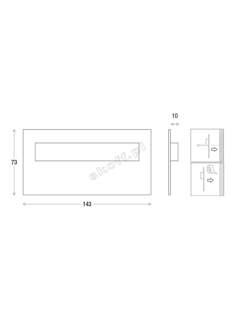 Oprawa TANGO MAX Short LED Light | 10 V DC | 1,6 W | IP 20 |LED | niebieski | Wykończenie: aluminium