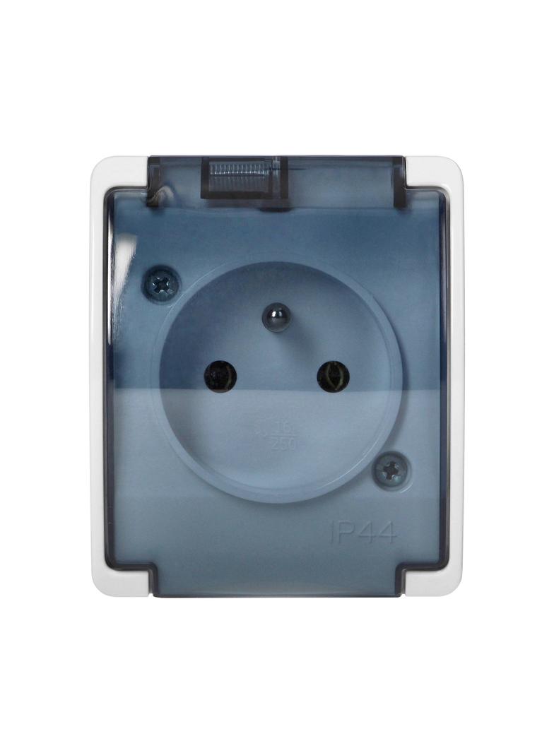 Gniazdo pojedyncze 2P+Z AQUATIC IP44 biały dymiony OR-OE-7105/WT ORNO