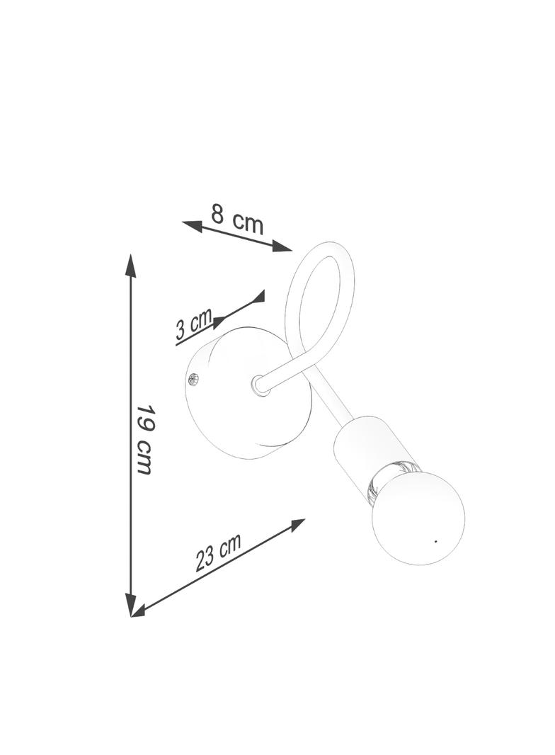 Kinkiet LEVAR czarny