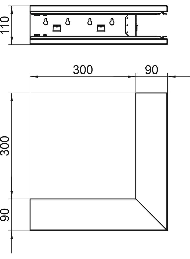 GS-SA90110RW, NAROŻE ZEWN. 90X110 CZ.B.