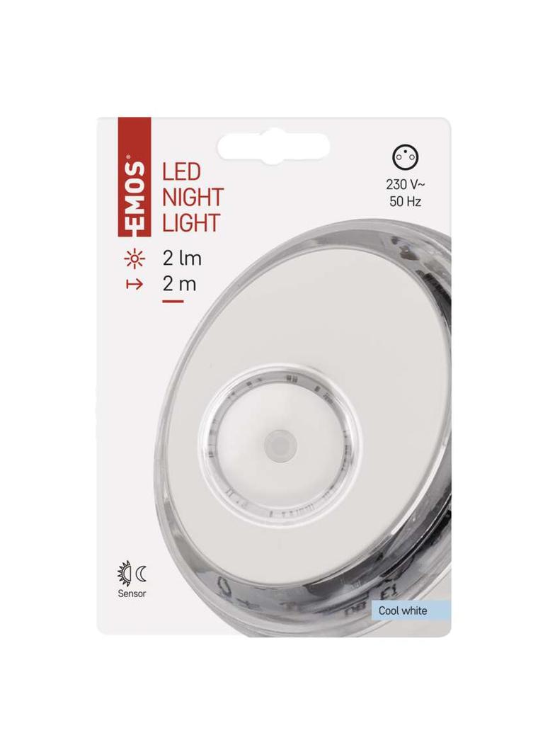 Lampka nocna wtykowa LED z czujnikiem zmierzchowym biała P3306 EMOS