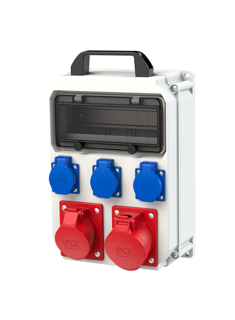 Rozdzielnica z tworzywa seria ECOLINE przenośna 32/5 16/5 3GS bez zabezpieczeń IP44