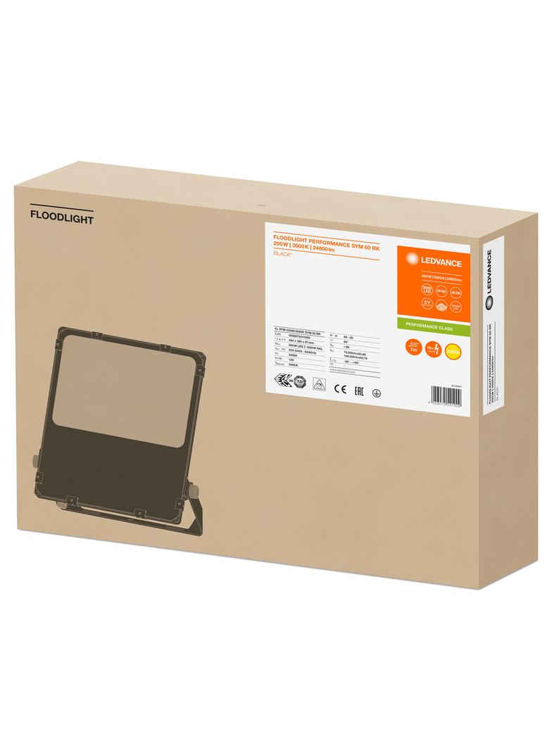 Naświetlacz FLOOD PERFORMANCE SYM 60 200W 3000K black