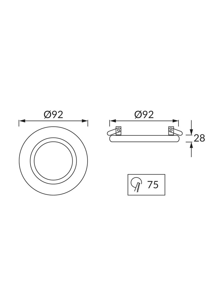 Sufitowa oprawa punktowa ALUM C BLACK/CHROME