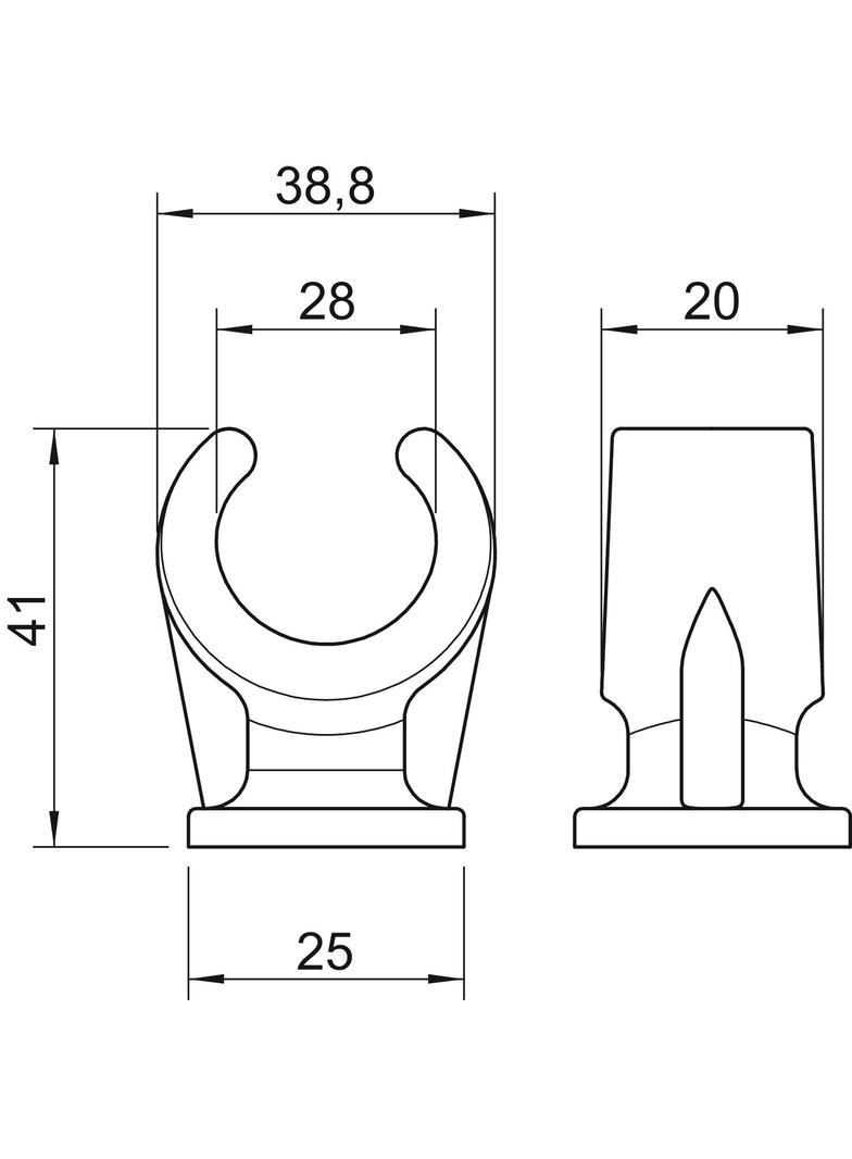 2962, UCHWYTY COKOŁOWE 25/28MM SZ.