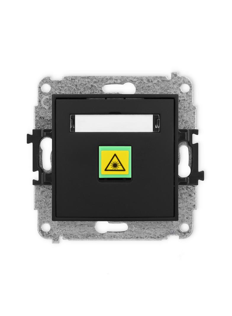 MINI Mechanizm gniazda światłowodowego/optycznego pojedynczego czarny mat