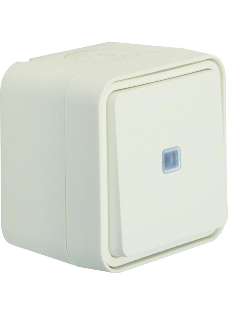 BERKER W.1 Łącznik uniwersalny z podświetleniem kompletny IP55 biały 30763522 HAGER