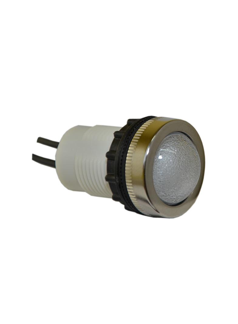 Lampka D22MP 24V-230V metalowa biała