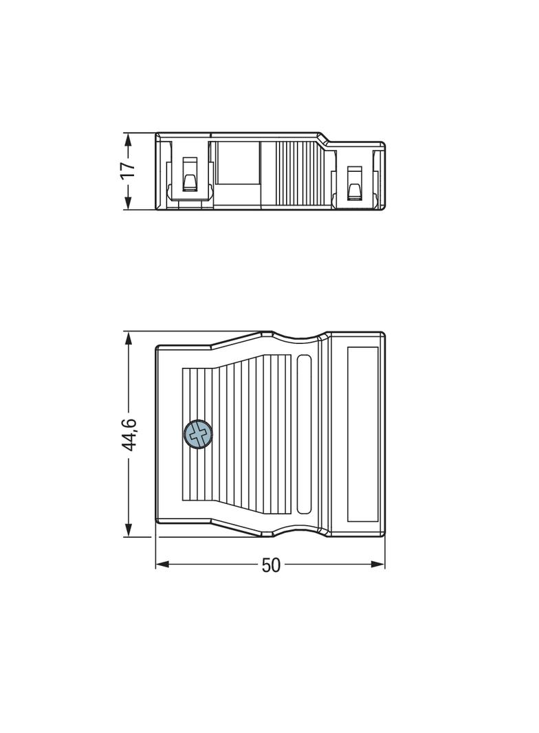 obudowa odciążająca przewody 4-torowa czarna