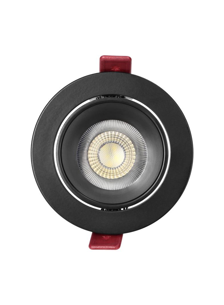 FONDI RC ramka dekoracyjna oprawy punktowej, MR16/GU10 max. 50W, okrągła, stała, aluminiowa, czarna