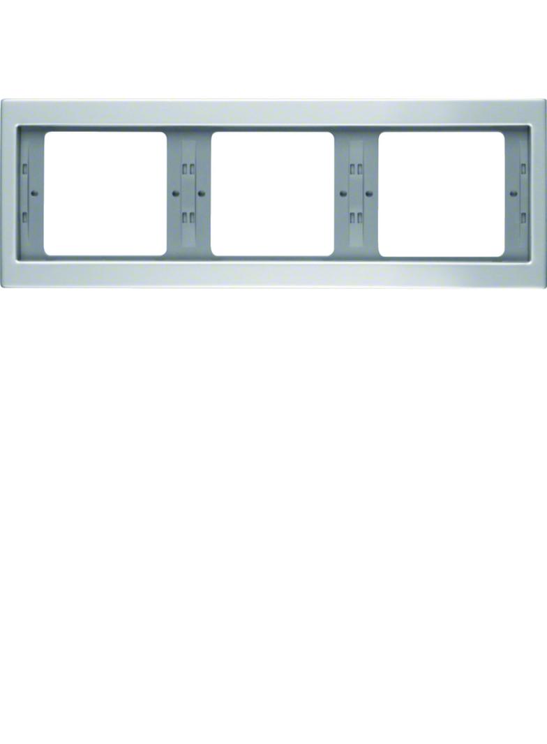BERKER K.5 Ramka potrójna pozioma aluminium 13737003 HAGER