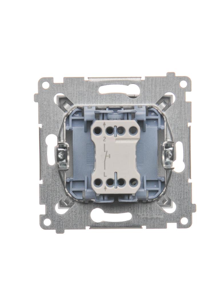 Simon 54 Przycisk „światło” 10A 250V szybkozłączka srebrny mat DS1.01/43 KONTAKT