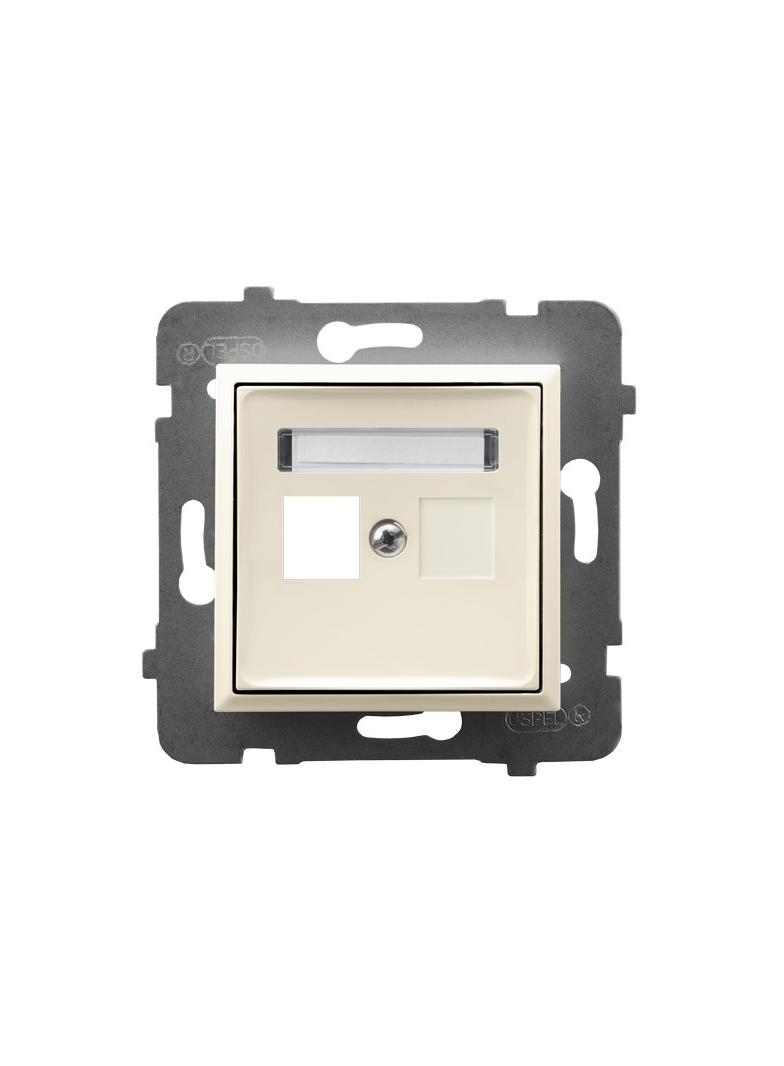 ARIA Obudowa gniazda pojedynczego typu Keystone prosta - kolor ecru