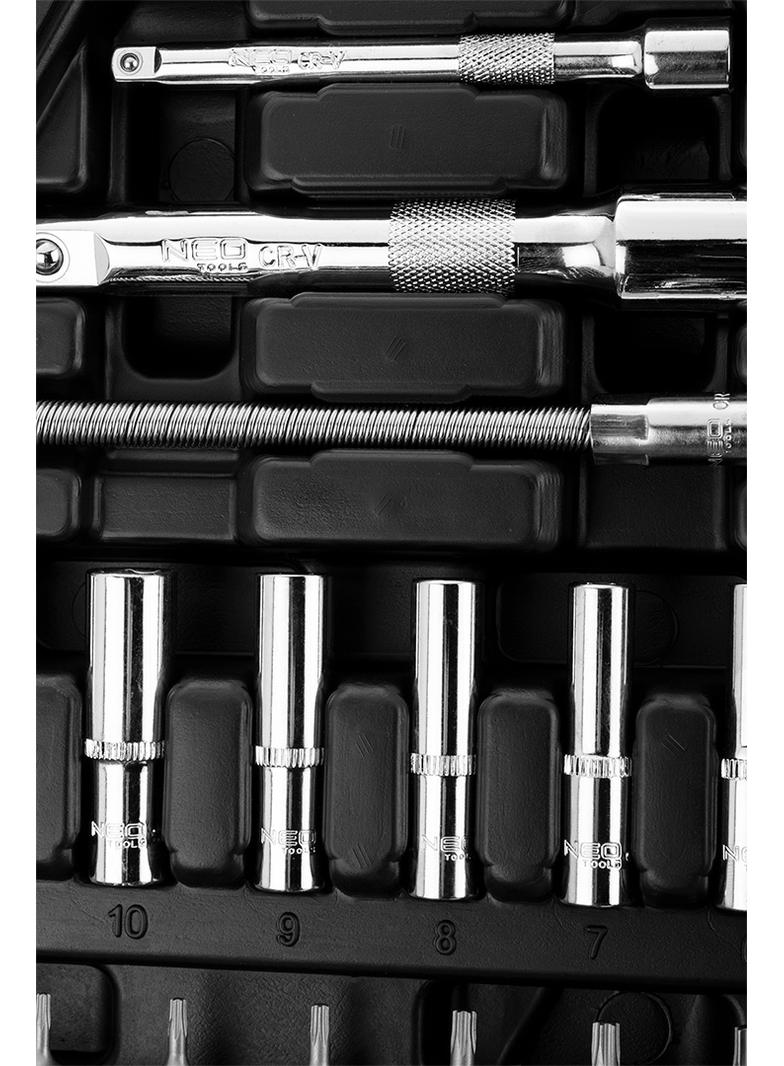 Klucze nasadowe, 1/4", 1/2", CrV, zestaw 94 szt.