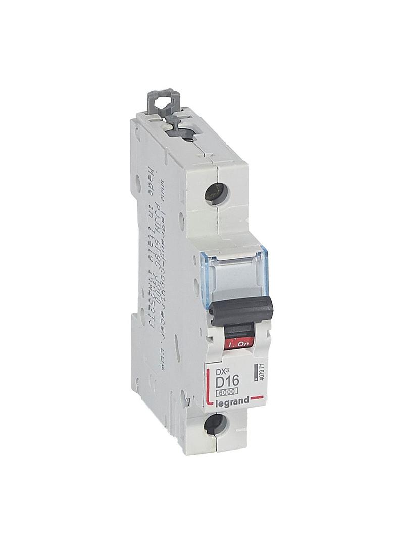 WYŁĄCZNIK NADPRĄDOWY S 301 1P D 16A 6000A SERII DX3, Legrand