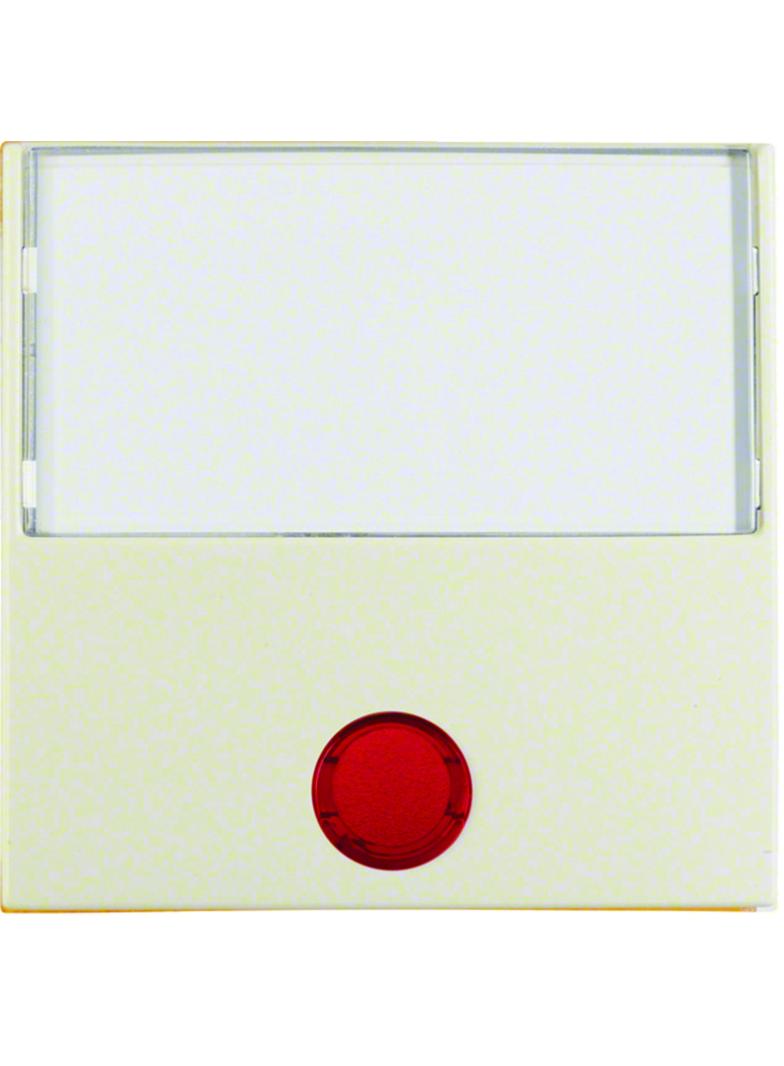 BERKER B.Kwadrat Klawisz z 5 dołączonymi soczewkami i pole opisowe do łączników 1-klawiszowych krem