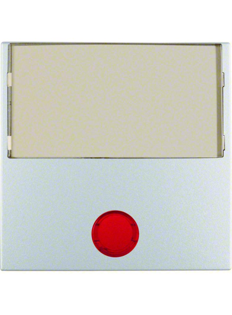 BERKER B.Kwadrat/B.7 Klawisz z 5 soczewkami i dużum polem opis do łącznika 1-klawiszowego aluminium mat 16961404 HAGER