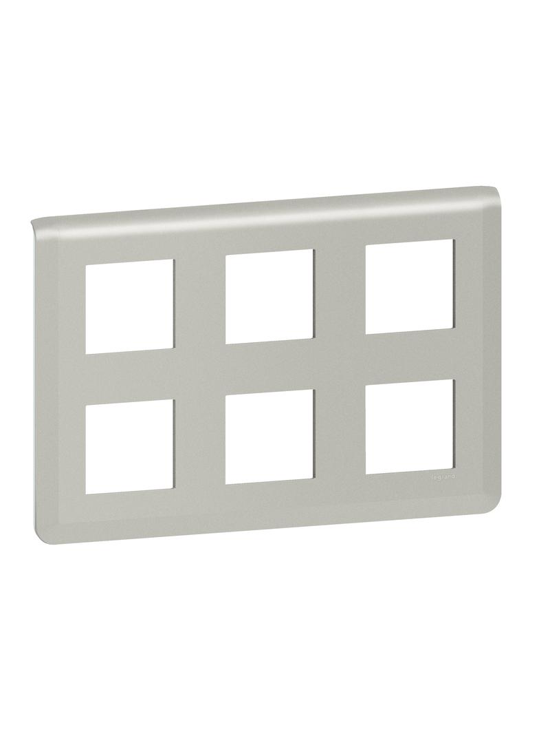 Mosaic - Ramka 2x3x2 Modułowa Pozioma - Aluminium 079332L LEGRAND