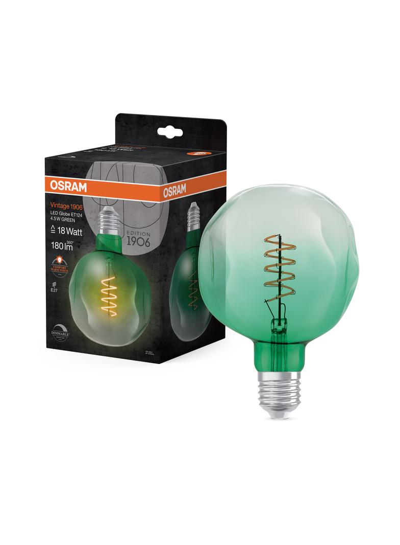 Lampa LED Vintage 1906 ET124 GREEN 18 dim 4,5W/816 E27
