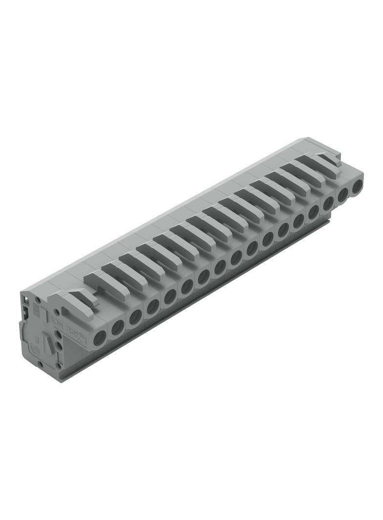 MCS-MIDI Classic gniazdo kątowe 17-bieg. szare raster 5 mm /25szt./ WAGO
