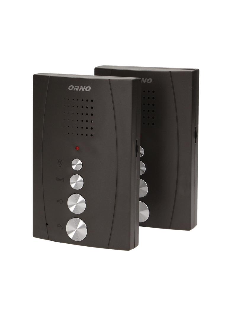 Zestaw domofonowy jednorodzinny z interkomem bezsłuchawkowy czarny ELUVIO INTERCOM OR-DOM-RE-920/B O