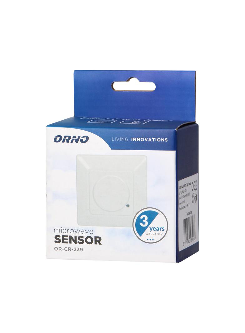 Mikrofalowy czujnik ruchu 180st. IP20 1200W do puszki OR-CR-239 ORNO