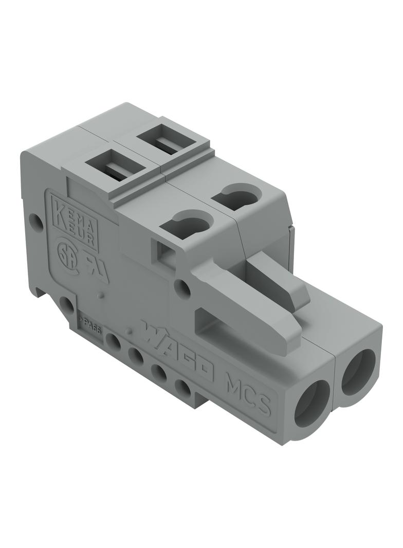 Gniazdo MCS‑MIDI Classic 2‑biegunowe szare raster 5mm 231‑102/102‑000 /100szt./ WAGO