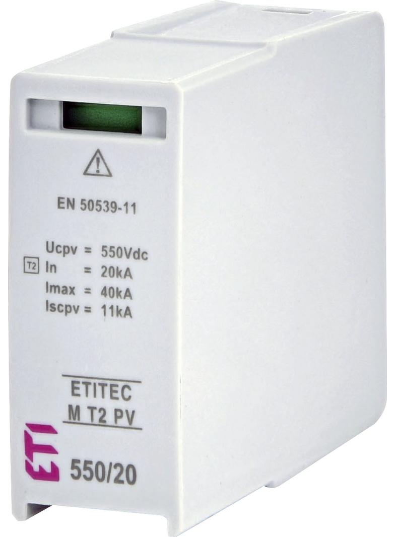 MOD. M T2 PV 550/20 Moduł wymienny do ogran.przepięć Typ 2 (kl.C) do systemów PV
