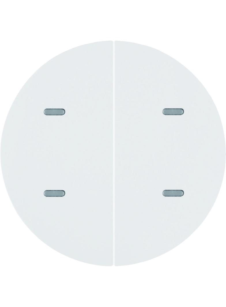 BERKER KNX e/s R.x/Serie 1930 Przycisk podwójny z diodami LED RGB i czujnikiem temperatury biały poł. 80162869 HAGER