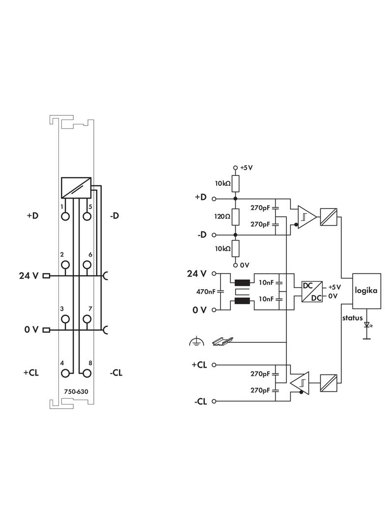 moduł interfejsu SSI 24bit 125kHz Gray WAGO