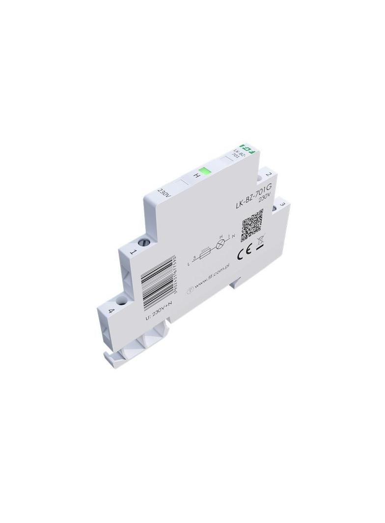 Lampka kontrolna zasilania z zabezpieczeniem 1/3S 1xLED ZIELONA LK-BZ-701G F&F