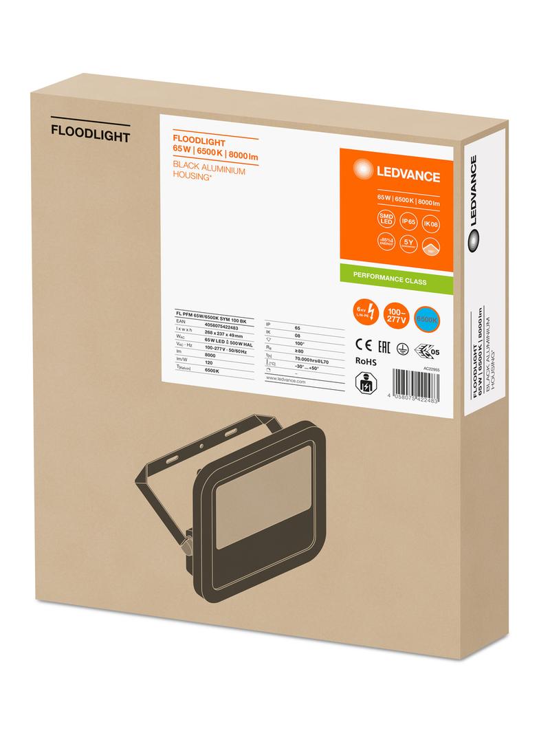 Naświetlacz FLOOD LED PERFORMANCE 65W 6500K SYM 100 black