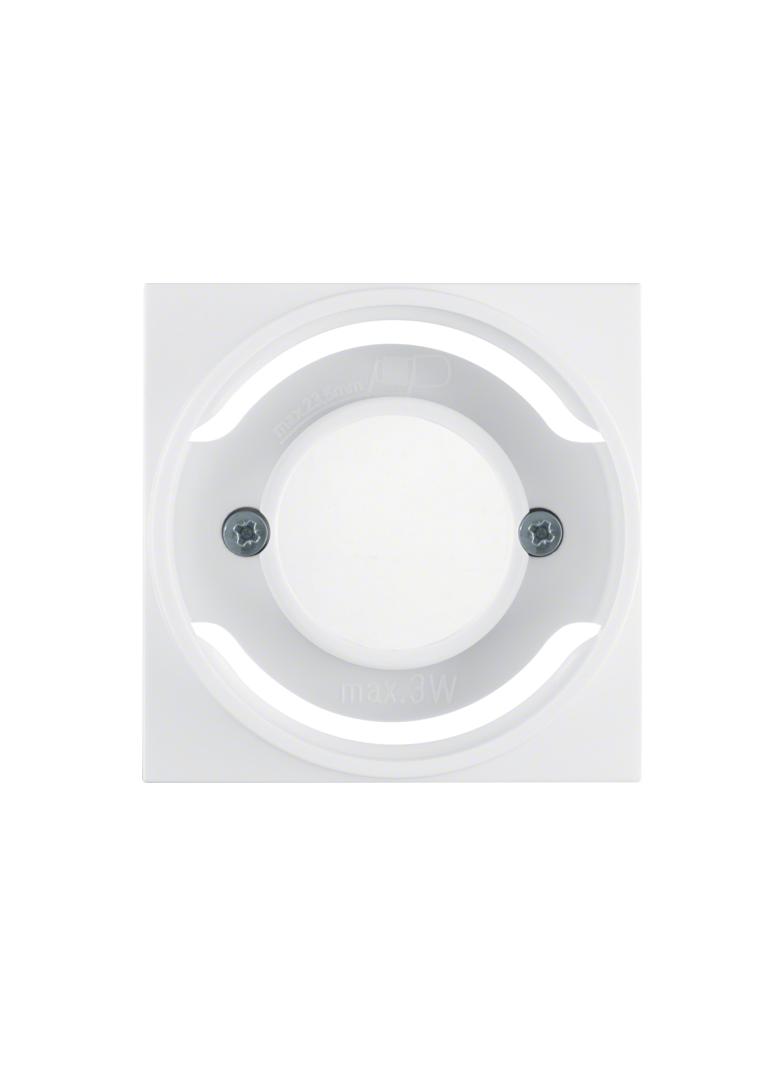 Element centralny do sygnalizatora świetlnego E14; śnieżnobiały, połysk; S.1/B.3/B.7 Glas