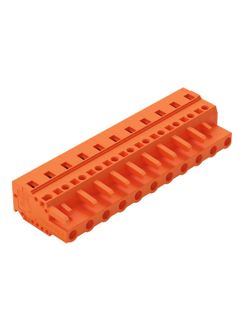 MCS-MIDI Classic gniazdo 11-bieg. pomarańczowe raster 7,62 mm /25szt./ WAGO