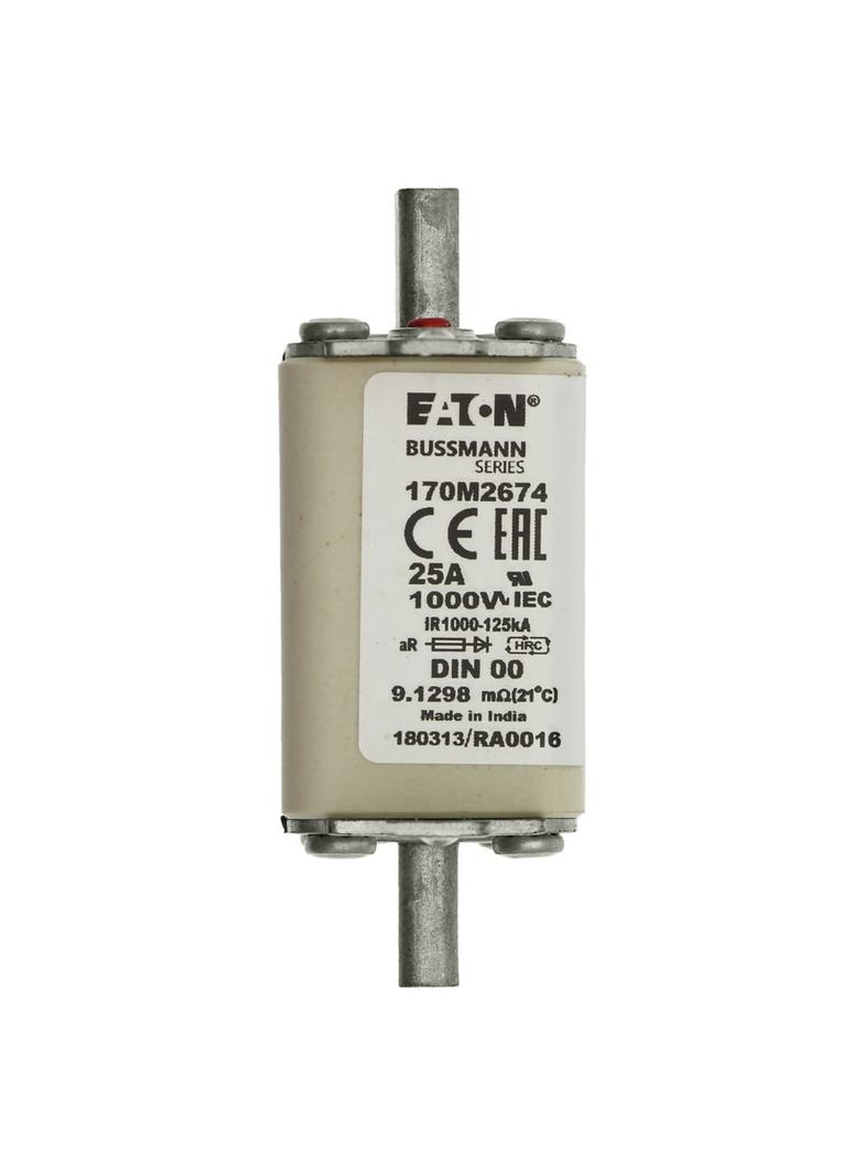 25A 1000V aR DIN 00 TYPE T FUSE Wkładka szybka 25A AC 1000V DIN 00 aR DIN IEC nieizolowane 170M2674