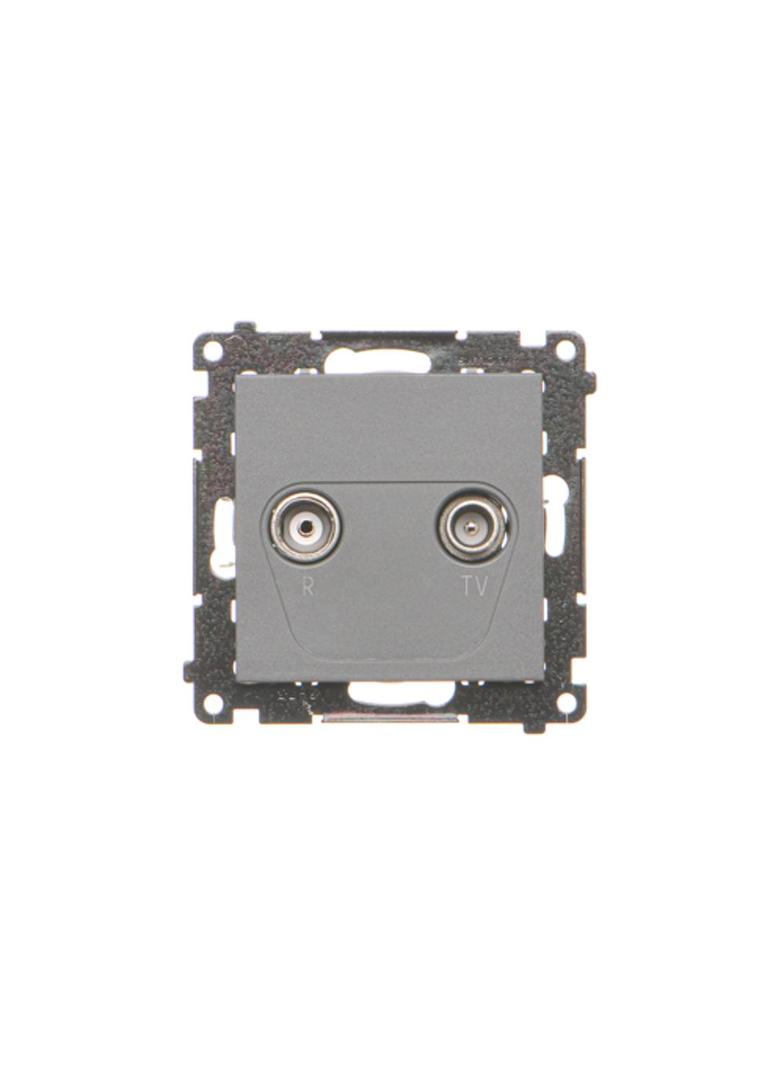 Simon 55 Gniazdo antenowe R-TV przelotowe 10dB 1x Wejście: 5÷862 MHz Grafitowy mat