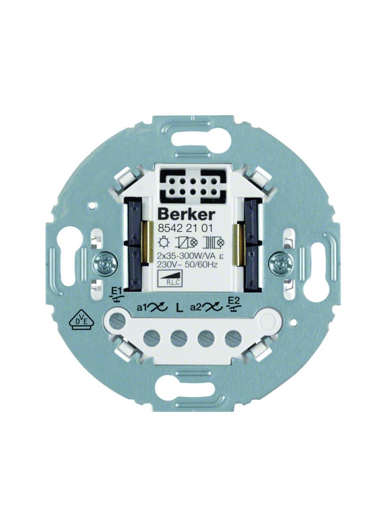 BERKER R.classic/Serie 1930/Glas KNX RF Uniwersalny ściemniacz przyciskowy 2-krotny mechanizm Berker