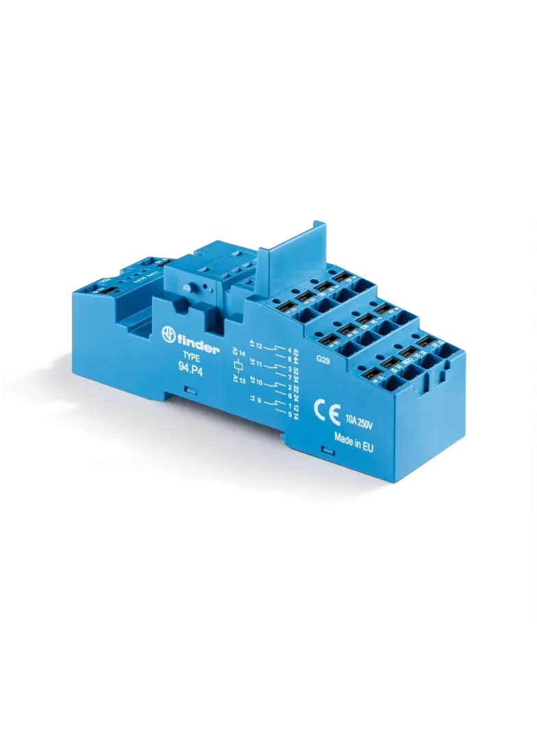 Gniazdo do przekaźników serii 55.32; 55.34; zaciski push-in, 94.P4 SPA