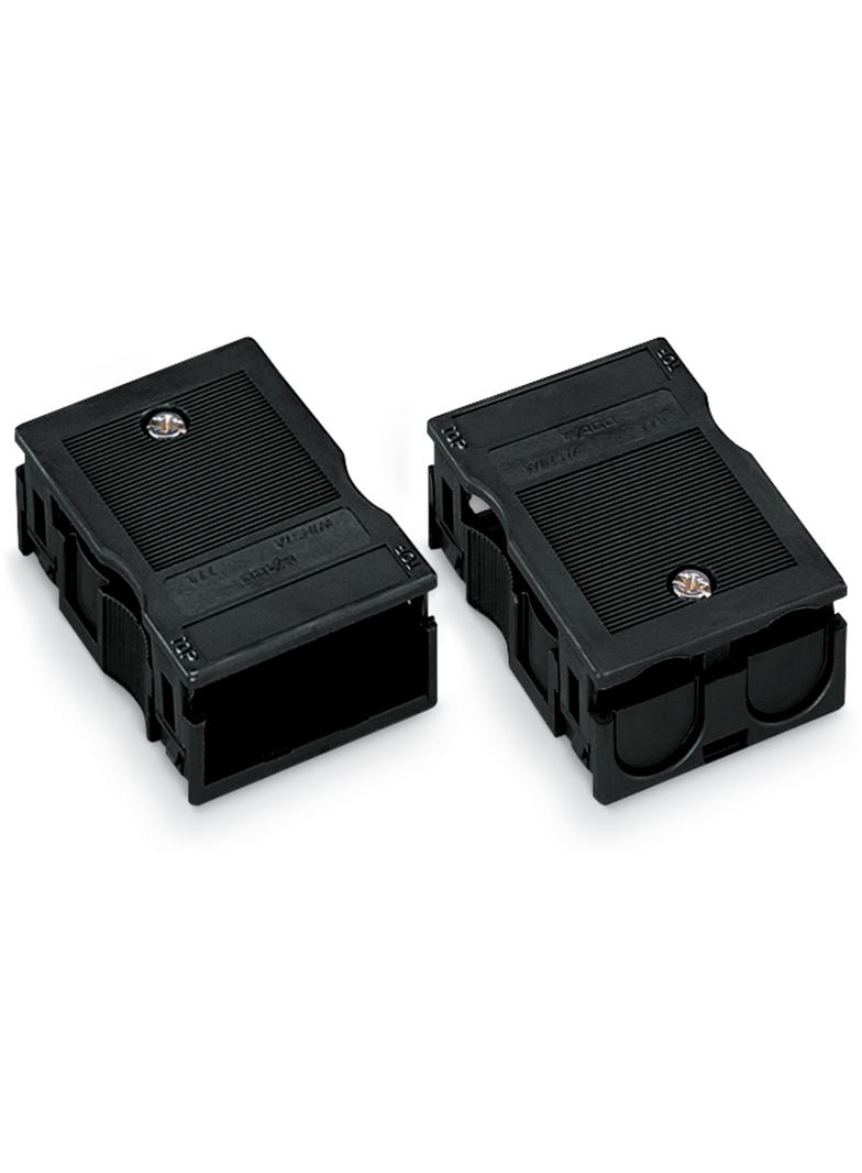 obudowa odciążająca przewody 3-torowa czarna