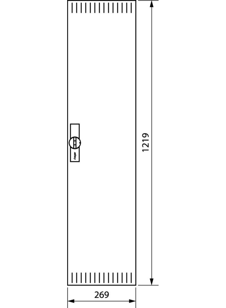 univers Drzwi prawe perforowane 1250x300mm IP3x