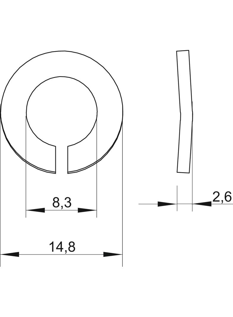 DIN 128/A, PODKŁADKA SPRĘŻYSTA M8 OC.G.