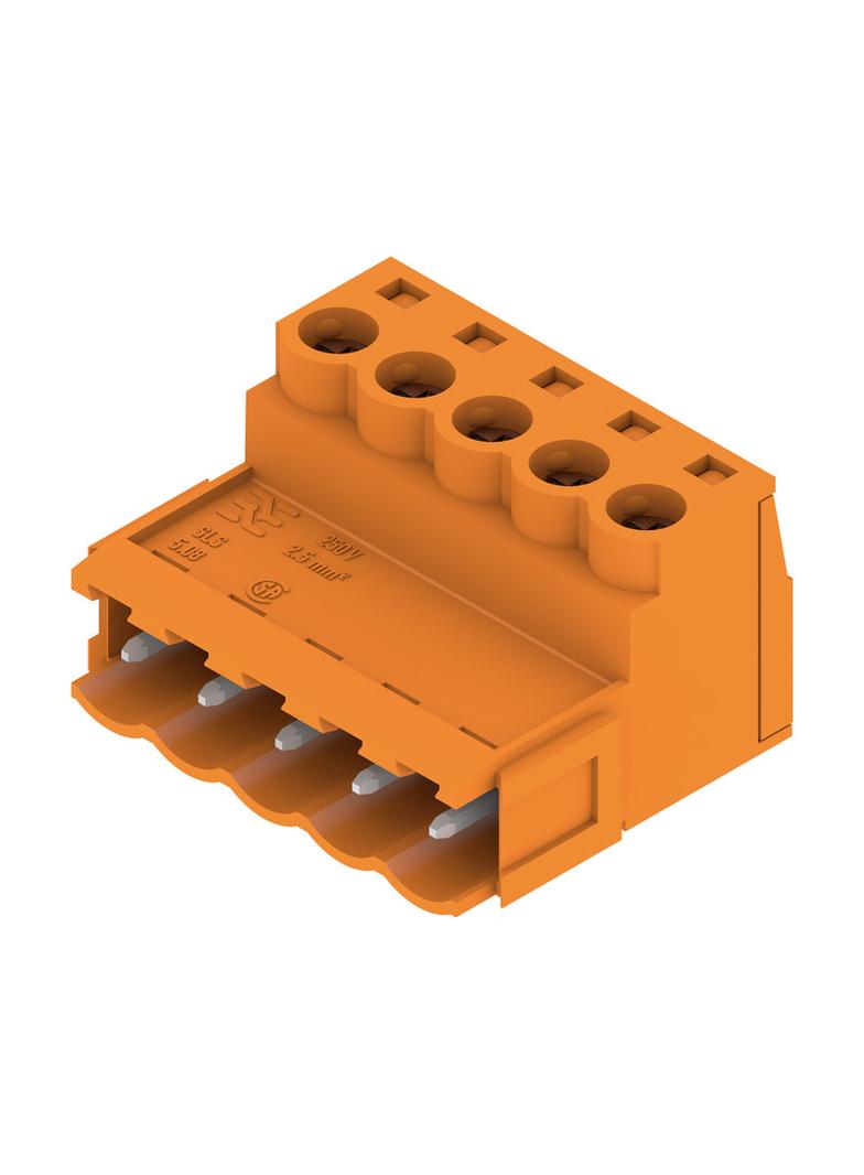 SLS 5.08/05/180B SN OR BX Wtyk PCB (złącze wiązki), 5.08 mm, Liczba biegunów: 5, Przyłącze z jarzmem /66szt./ 1627270000 WEIDMÜLLER